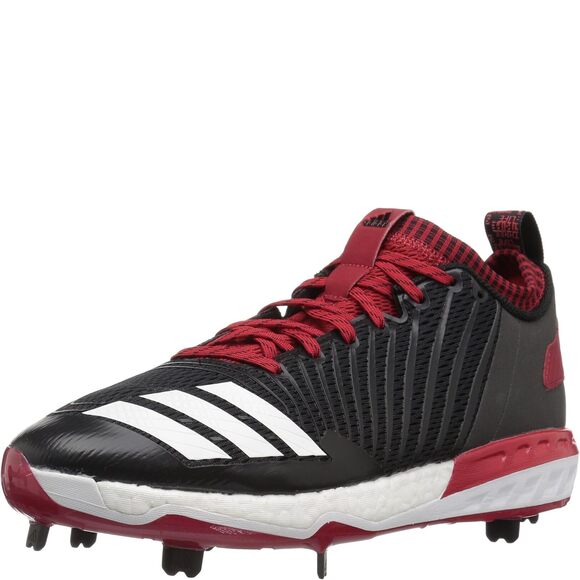 adidas Mens Boost Icon 3 Baseball Shoes 8.5 Color Black/White/Power Red